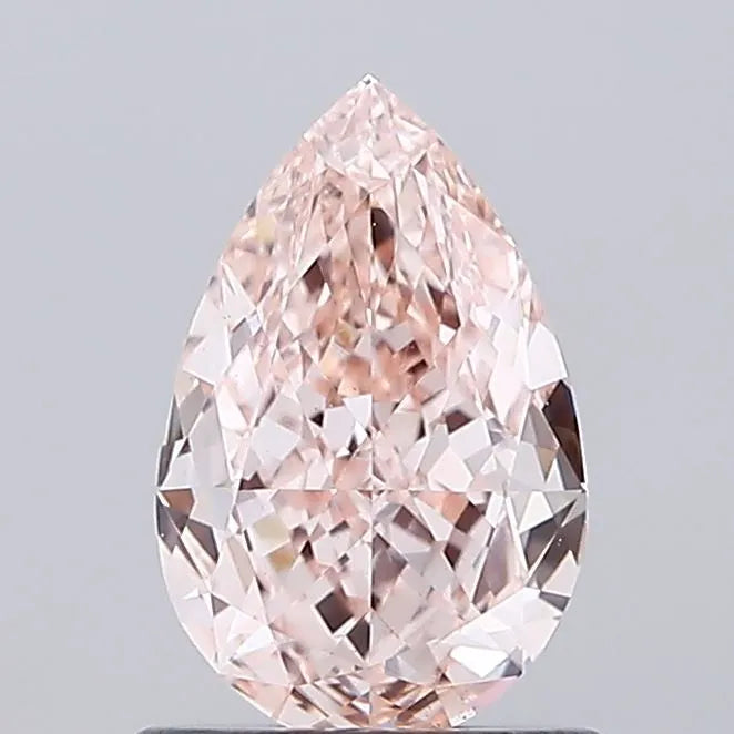 1.12ct Pear Lab Grown Diamond (Colour Fancy Brownish Pink, Clarity VS1, IGI Certified)