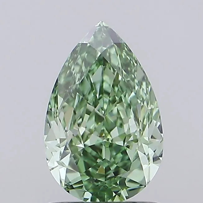1.12ct Pear Lab Grown Diamond (Colour Fancy Vivid Green, Clarity VVS2, IGI Certified)