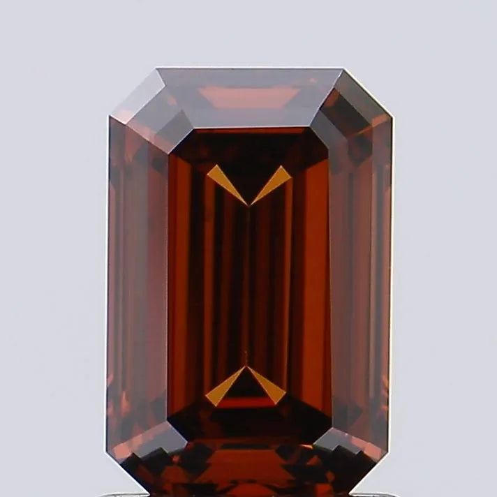 1.13ct Emerald Lab Grown Diamond (Colour Fancy Deep Orange, Clarity VS2, IGI Certified)