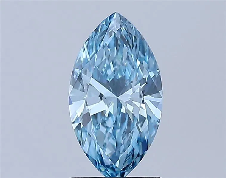 1.13ct Marquise Lab Grown Diamond (Colour Fancy Vivid Blue, Clarity VS1, IGI Certified)