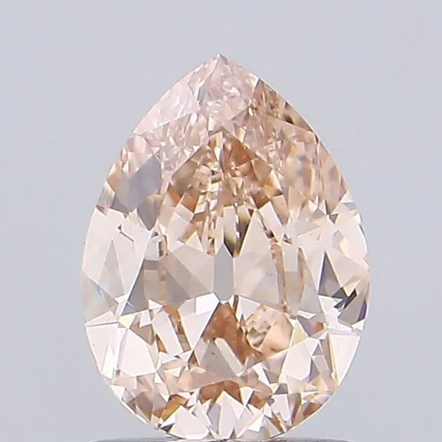 1.13ct Pear Lab Grown Diamond (Colour Fancy Light Brown, Clarity VS1, IGI Certified)