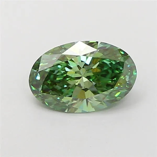 1.14ct Oval Lab Grown Diamond (Colour Fancy Vivid Green, Clarity VVS2, IGI Certified)