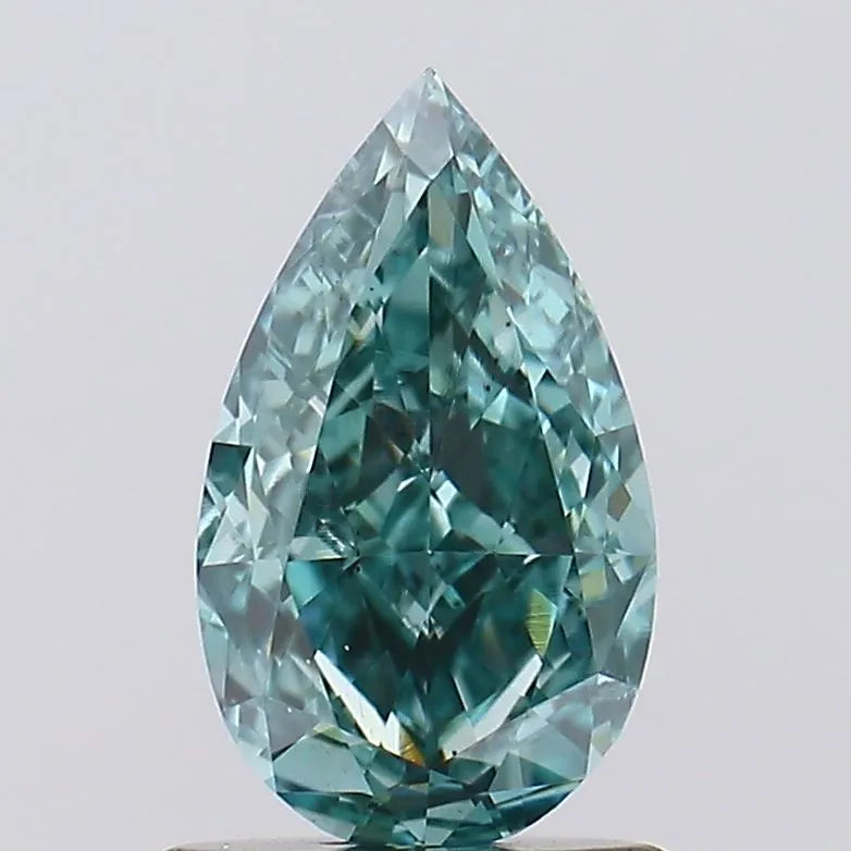 1.16ct Pear Lab Grown Diamond (Colour Fancy Vivid Green, Clarity VS2, IGI Certified)