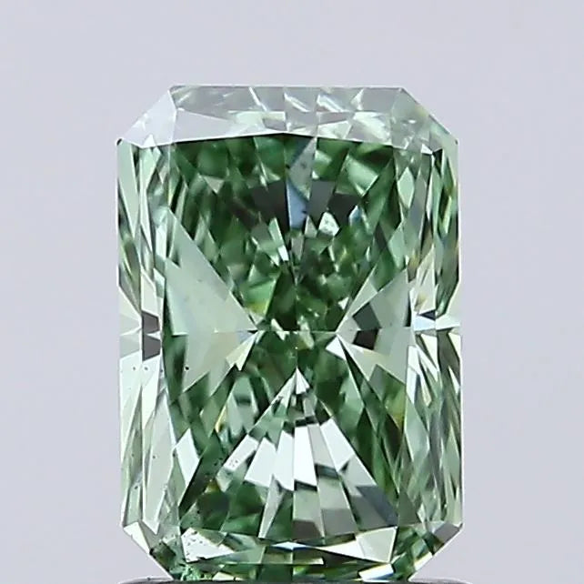 1.17ct Radiant Lab Grown Diamond (Colour Fancy Vivid Green, Clarity SI1, IGI Certified)