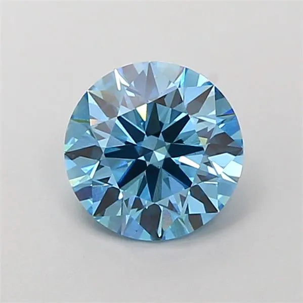 1.18ct Round Lab Grown Diamond (Colour Fancy Vivid Blue, Clarity VS1, Cut ID, IGI Certified)