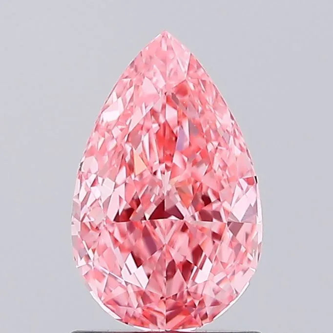 1.20ct Pear Lab Grown Diamond (Colour Fancy Vivid Pink, Clarity VVS2, IGI Certified)