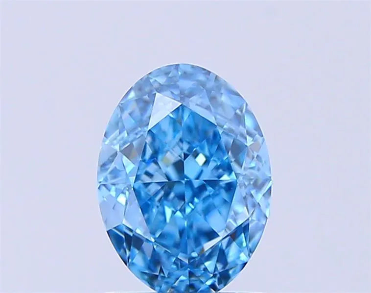 1.21ct Oval Lab Grown Diamond (Colour Fancy Intense Blue, Clarity VS1, Cut GD, IGI Certified)