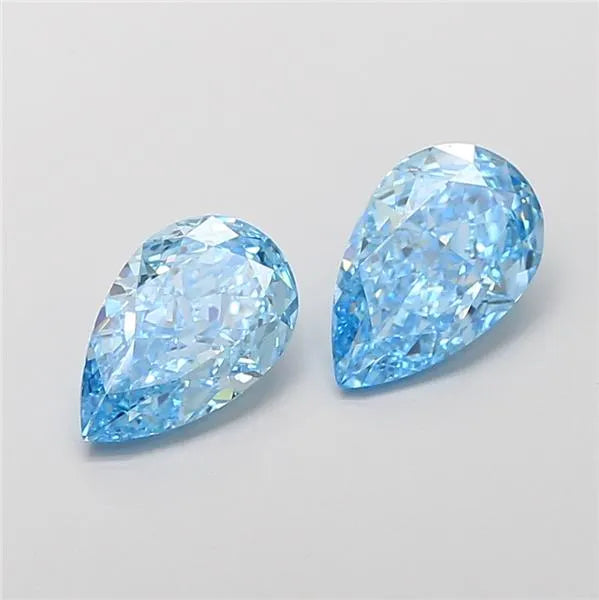 1.22ct Pear Lab Grown Diamond (Colour Fancy Vivid Blue, Clarity VS1, IGI Certified)