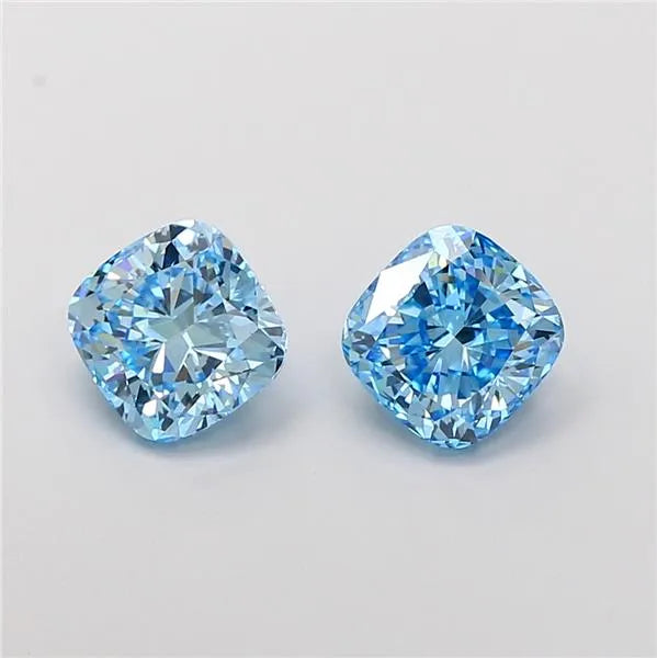 1.23ct Cushion modified Lab Grown Diamond (Colour Fancy Vivid Blue, Clarity VVS2, IGI Certified)