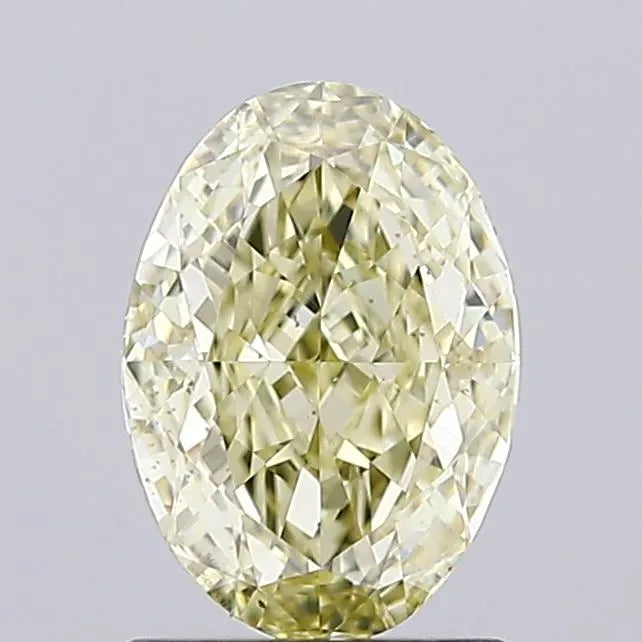 1.23ct Oval Lab Grown Diamond (Colour Fancy Light Gray Yellow, Clarity VS1, IGI Certified)