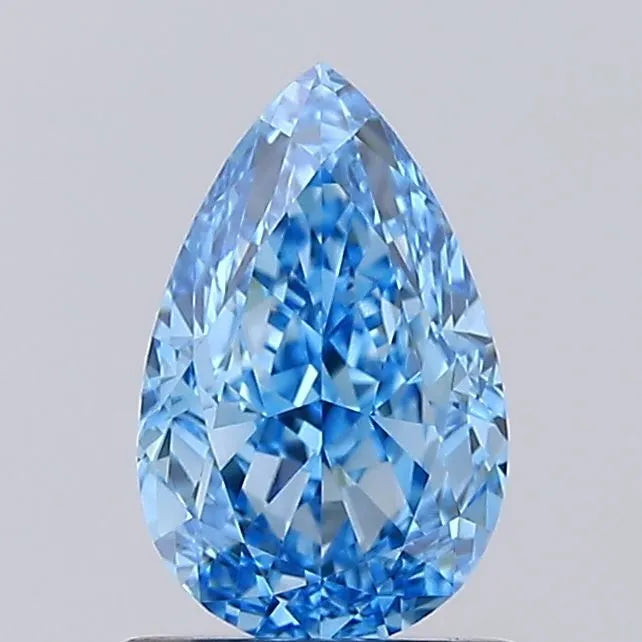 1.23ct Pear Lab Grown Diamond (Colour Fancy Vivid Blue, Clarity VVS1, IGI Certified)