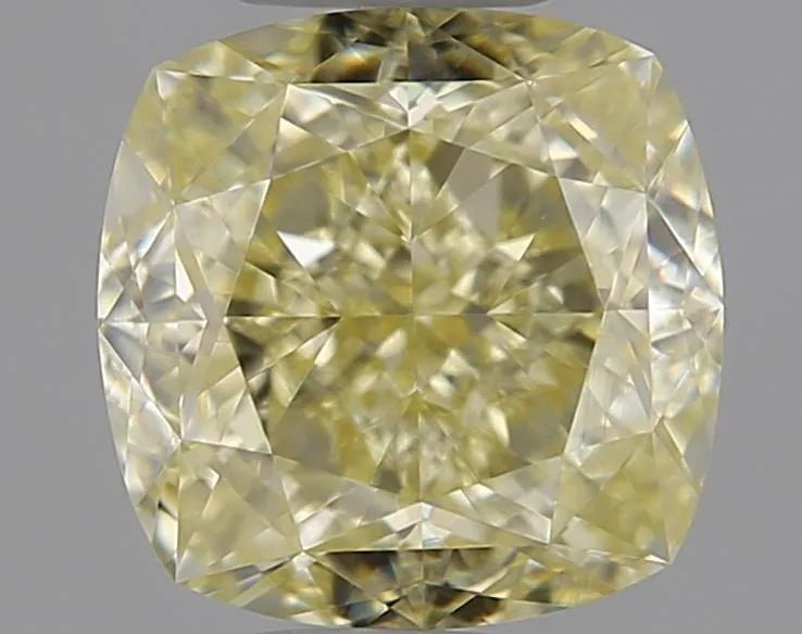 1.24ct Cushion brilliant Natural Diamond (Colour Fancy Light Yellow, Clarity IF, GIA Certified)