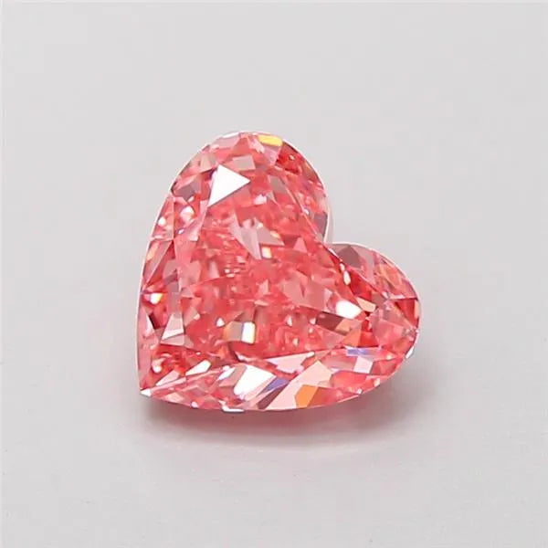 1.24ct Heart Lab Grown Diamond (Colour Fancy Vivid Pink, Clarity VVS2, IGI Certified)