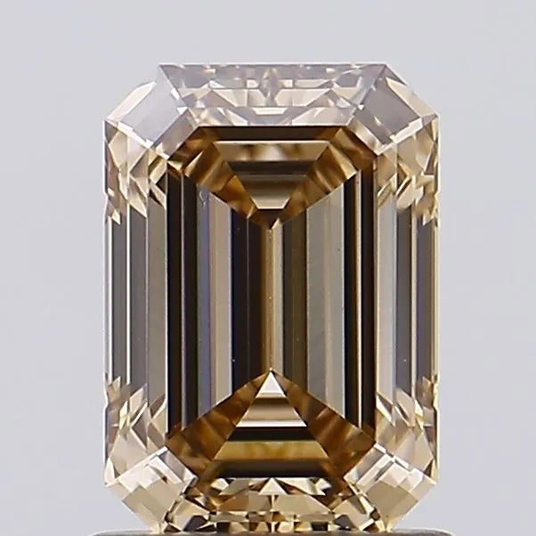 1.25ct Emerald Lab Grown Diamond (Colour Fancy Brown, Clarity VVS2, IGI Certified)