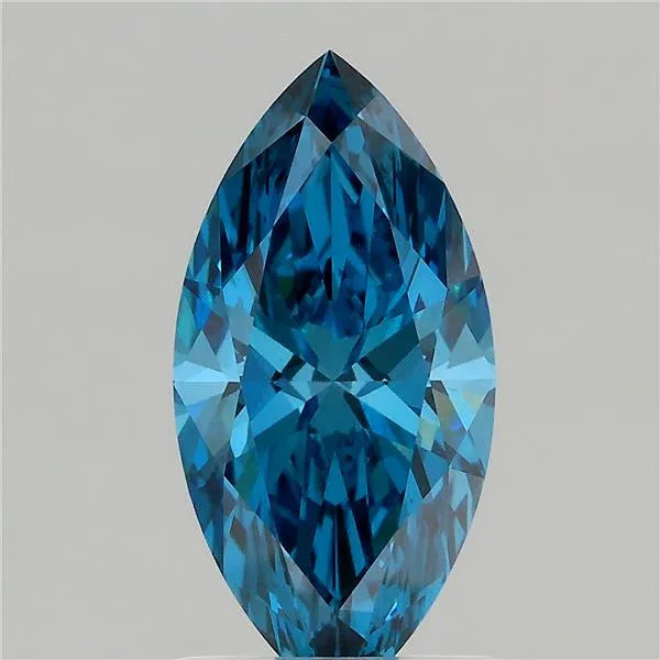 1.25ct Marquise Lab Grown Diamond (Colour Fancy Vivid Blue, Clarity VS1, IGI Certified)
