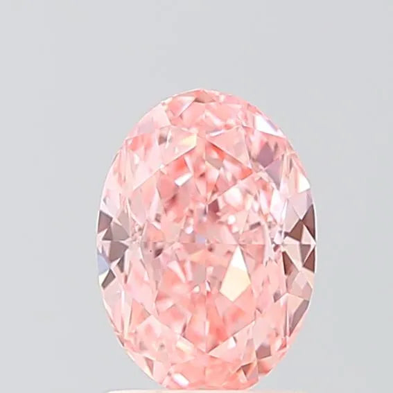 1.25ct Oval Lab Grown Diamond (Colour Fancy Vivid Pink, Clarity VVS2, IGI Certified)