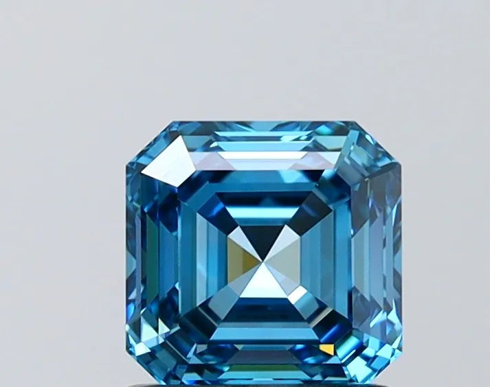 1.26ct Asscher Lab Grown Diamond (Colour Fancy Vivid Blue, Clarity VVS2, IGI Certified)