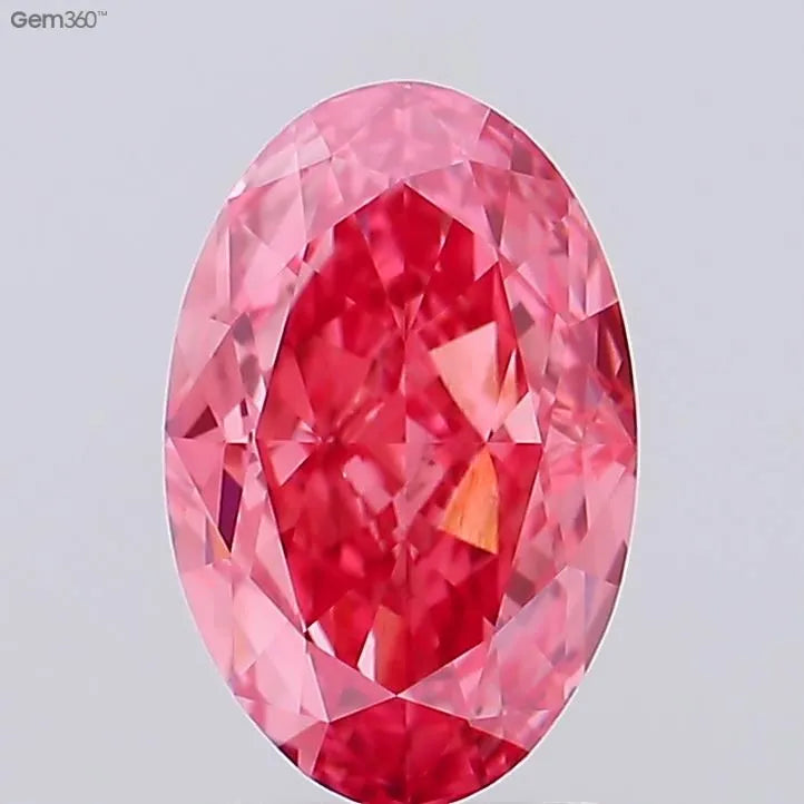 1.27ct Cushion brilliant Lab Grown Diamond (Colour Fancy Vivid Pink, Clarity VS2, IGI Certified)