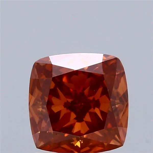 1.27ct Cushion modified Lab Grown Diamond (Colour Fancy Orangey Brown, Clarity VVS2, IGI Certified)
