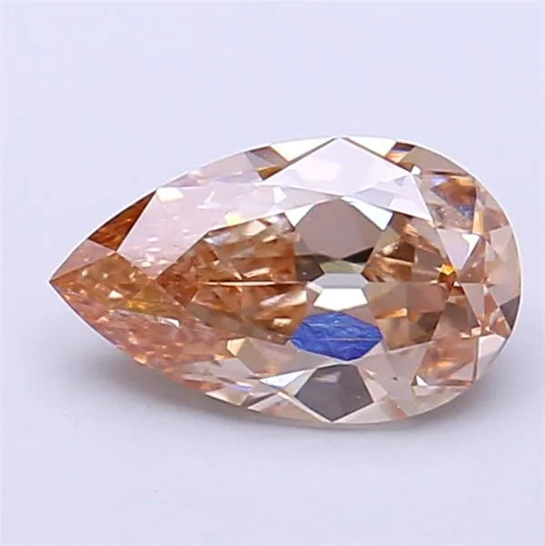 1.27ct Pear Lab Grown Diamond (Colour Fancy Light Brown, Clarity VS1, IGI Certified)