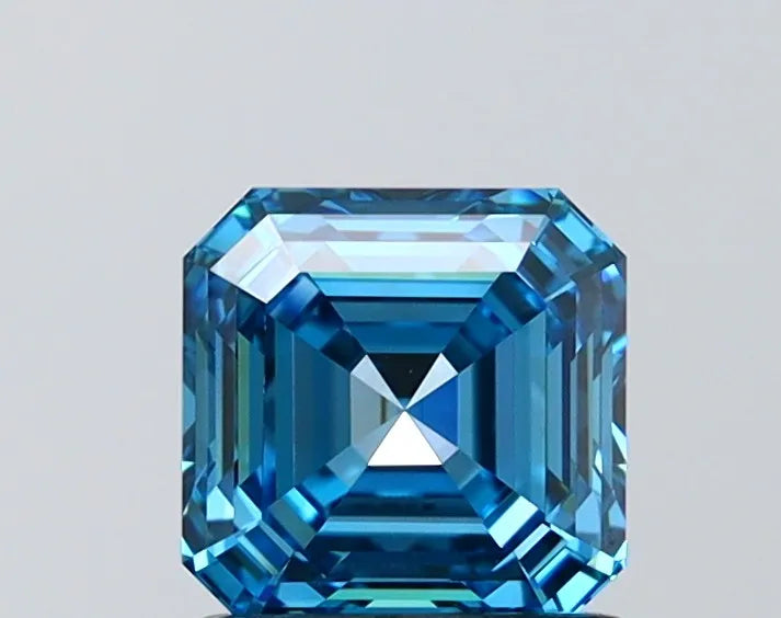 1.28ct Asscher Lab Grown Diamond (Colour Fancy Vivid Blue, Clarity VVS2, IGI Certified)