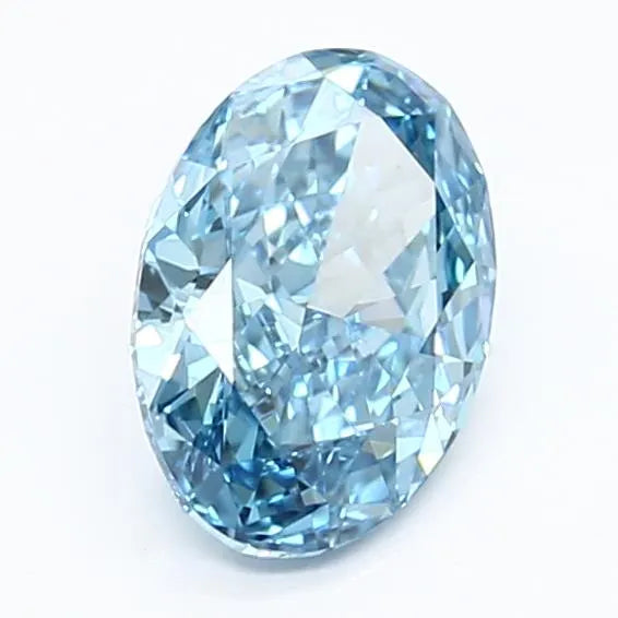 1.29ct Oval Lab Grown Diamond (Colour Fancy Vivid Blue, Clarity VS1, IGI Certified)