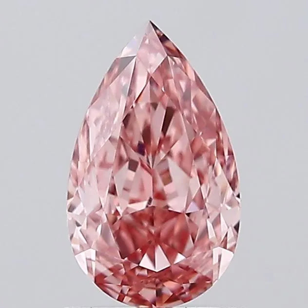 1.29ct Pear Lab Grown Diamond (Colour Fancy Vivid Pink, Clarity VVS2, IGI Certified)