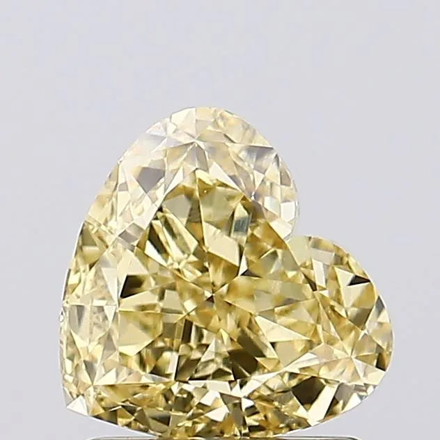 1.30ct Heart Lab Grown Diamond (Colour Fancy Vivid Yellow, Clarity VS1, IGI Certified)