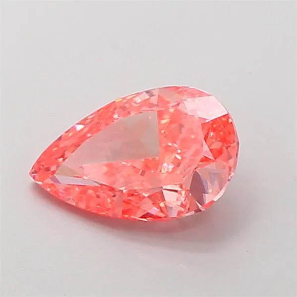 1.30ct Pear Lab Grown Diamond (Colour Fancy Vivid Pink, Clarity VVS1, IGI Certified)
