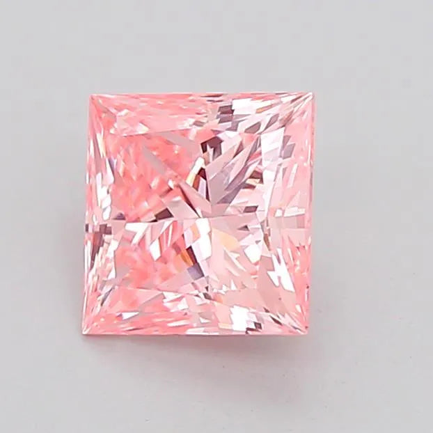 1.30ct Princess Lab Grown Diamond (Colour Fancy Vivid Pink, Clarity VVS2, IGI Certified)