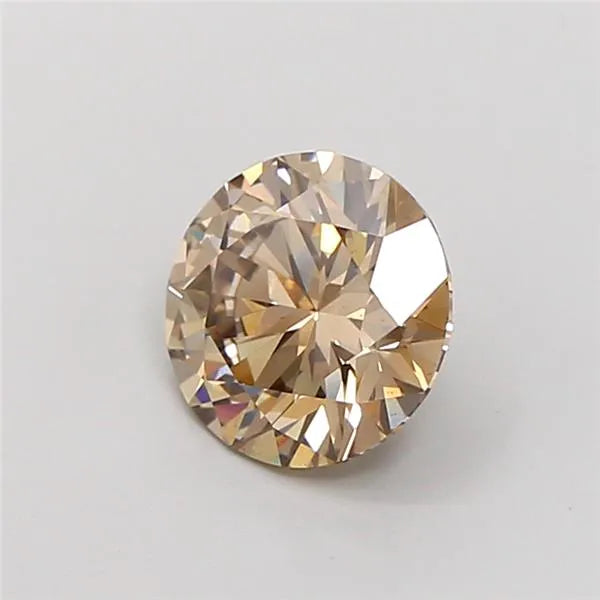 1.30ct Round Lab Grown Diamond (Colour Fancy Brown, Clarity VS1, Cut ID, IGI Certified)