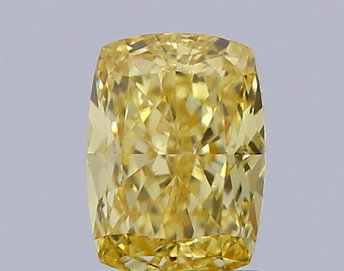 1.31ct Cushion modified Lab Grown Diamond (Colour Fancy Vivid Yellow, Clarity VVS2, IGI Certified)
