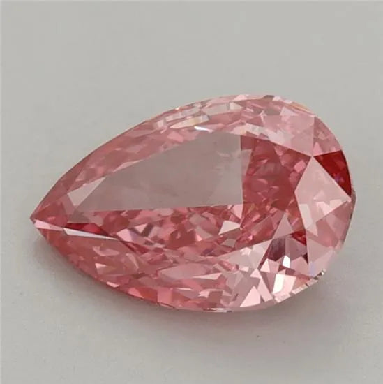 1.32ct Pear Lab Grown Diamond (Colour Fancy Vivid Pink, Clarity VVS2, IGI Certified)