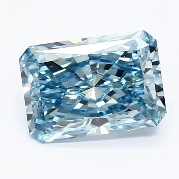 1.32ct Radiant Lab Grown Diamond (Colour Fancy Vivid Blue, Clarity VVS2, IGI Certified)