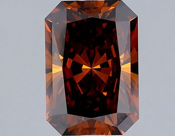 1.33ct Radiant Lab Grown Diamond (Colour Fancy Deep Orange, Clarity VS1, IGI Certified)