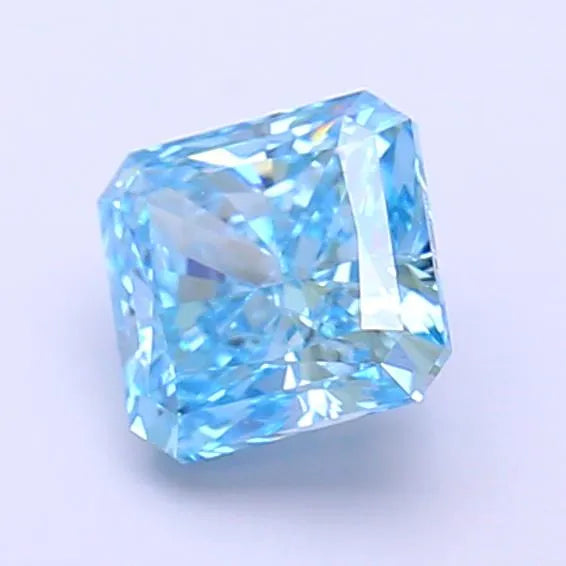 1.34ct Square radiant Lab Grown Diamond (Colour Fancy Vivid Blue, Clarity VS1, IGI Certified)