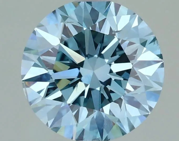 1.36ct Round Lab Grown Diamond (Colour Fancy Intense Greenish Blue, Clarity SI1, Cut VG, IGI Certified)