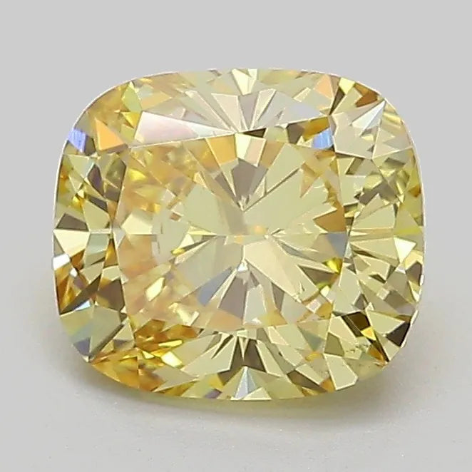 1.37ct Cushion modified Lab Grown Diamond (Colour Fancy Yellow, Clarity VS2, IGI Certified)