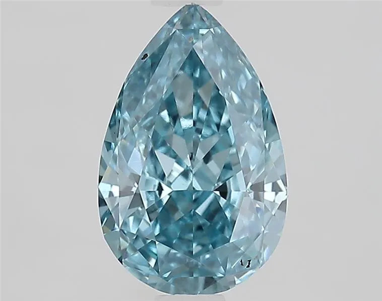 1.37ct Pear Lab Grown Diamond (Colour Fancy Vivid Blue, Clarity VS1, IGI Certified)