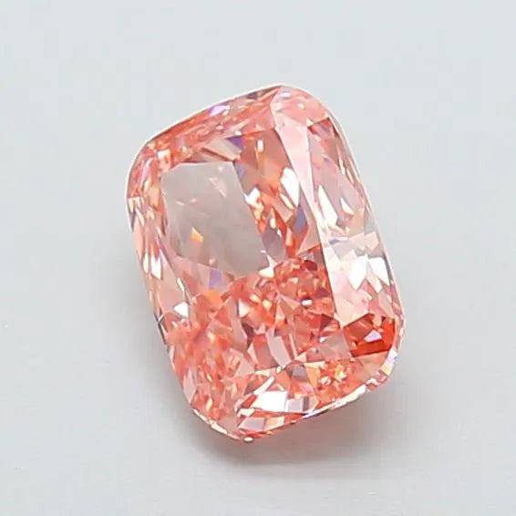 1.40ct Cushion modified Lab Grown Diamond (Colour Fancy Vivid Brownish Pink, Clarity VS1, IGI Certified)
