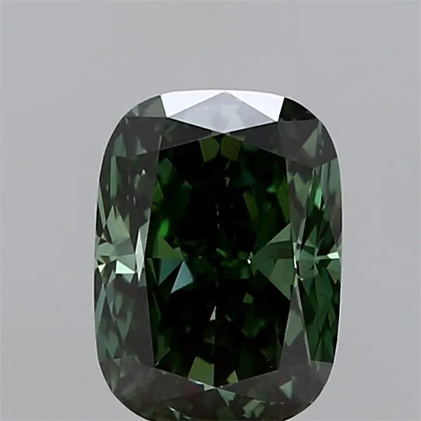 1.41ct Cushion brilliant Lab Grown Diamond (Colour Fancy Deep Green, Clarity VS1, IGI Certified)