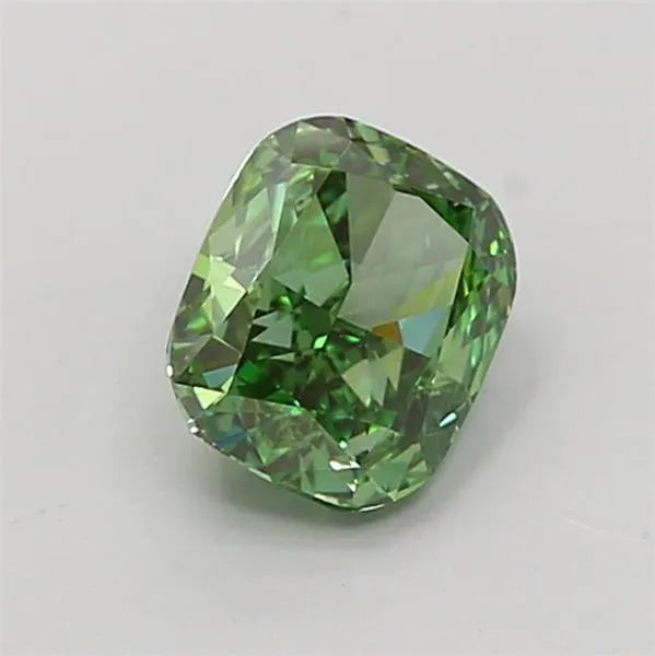 1.41ct Cushion modified Lab Grown Diamond (Colour Fancy Vivid Green, Clarity VS1, IGI Certified)