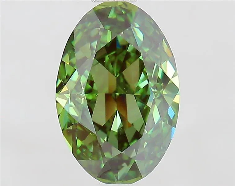 1.41ct Oval Lab Grown Diamond (Colour Fancy Vivid Green, Clarity VVS2, IGI Certified)