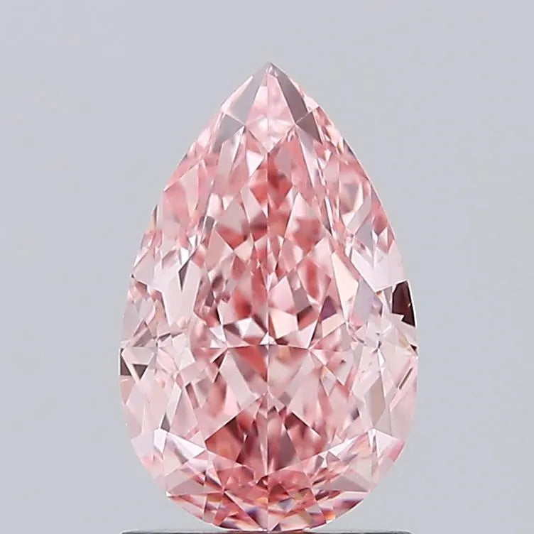 1.41ct Pear Lab Grown Diamond (Colour Fancy Vivid Pink, Clarity VVS2, IGI Certified)