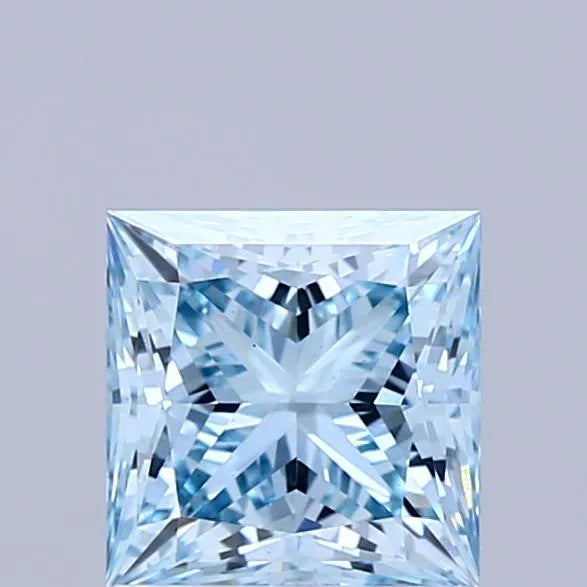 1.45ct Princess Lab Grown Diamond (Colour Fancy Vivid Blue, Clarity VS1, IGI Certified)