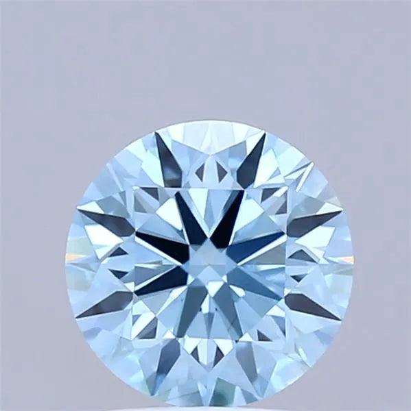 1.45ct Round Lab Grown Diamond (Colour Fancy Vivid Blue, Clarity VVS2, Cut ID, IGI Certified)