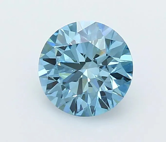 1.49ct Round Lab Grown Diamond (Colour Fancy Vivid Blue, Clarity VVS1, Cut ID, IGI Certified)