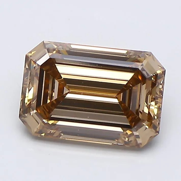 1.50ct Emerald Lab Grown Diamond (Colour Fancy Brown, Clarity VVS2, IGI Certified)