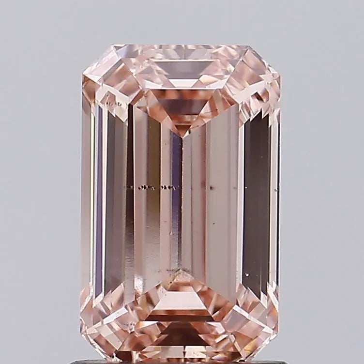 1.50ct Emerald Lab Grown Diamond (Colour Fancy Intense Brownish Pink, Clarity VS2, IGI Certified)