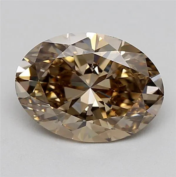 1.50ct Oval Lab Grown Diamond (Colour Fancy Brown, Clarity VS1, IGI Certified)